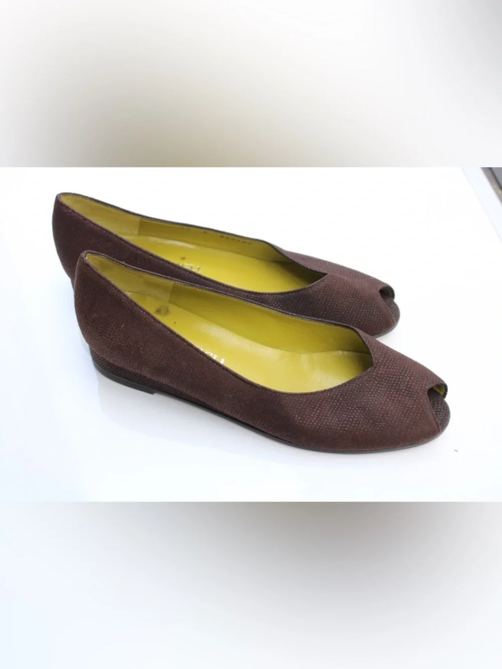 Bruno Magli peep toe flats Made